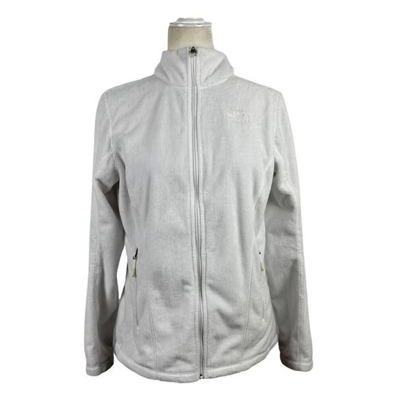 Women’s The North Face Helata Full Zip Fleece Fuzzy Jacket White Size Medium - Picture 15 of 15